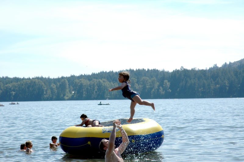 Ways to stay cool: Water trampoline