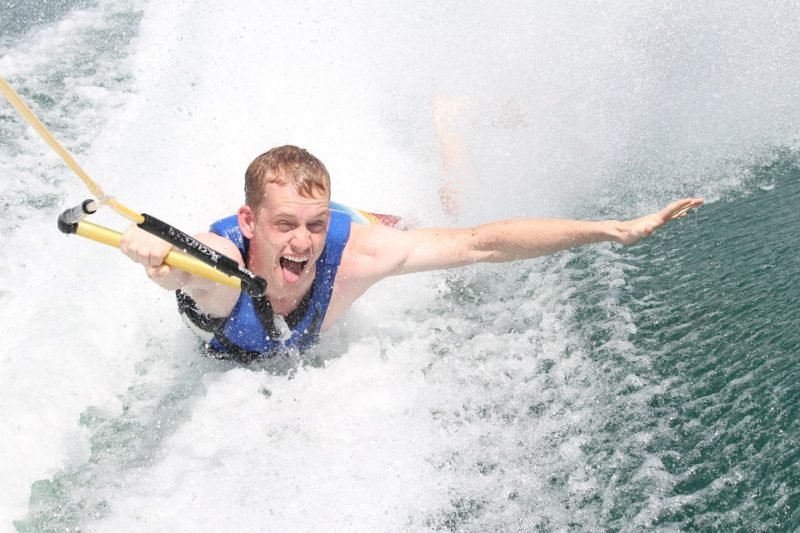 Ways to stay cool: Water skiing